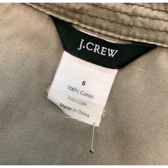 J Crew Jacket Womens 6 Military Utility Canvas Chore Barn Cargo Fitted Full Zip - Picture 8 of 10